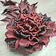 Order Rose leather flower - Dorothy brooch. LIUDMILA SKRYDLOVA (flower glade). Livemaster. . Brooches Фото №3