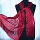 Crimson Silk Scarf women's autumn demi-season silk scarf. Scarves. Silk scarves gift for Womans. My Livemaster. Фото №5