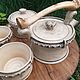 Set of teapot, 2 cups, sugar bowl, Dinnerware Sets, Bobrov,  Фото №1