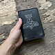 Заказать Обложка Молот Тора из кожи для паспорта карт автодокументов черная. Iron Arm Leatherworks (Екатерина). Ярмарка Мастеров. . Обложка на паспорт Фото №3