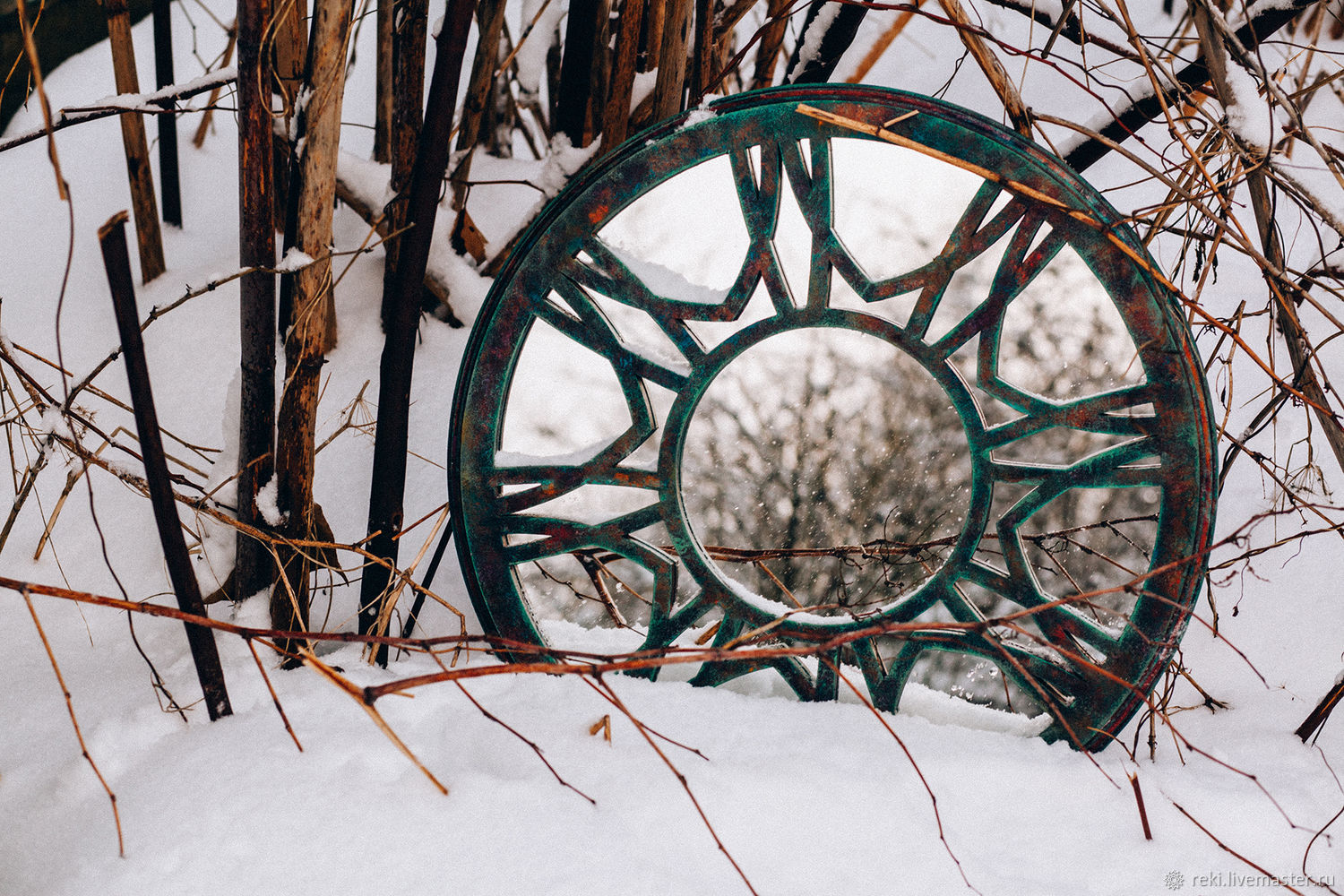 Круглое зеркало "Лофт" в интернет-магазине на Ярмарке Мастеров ...