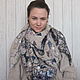 Large linen neck scarf in boho style ' Thaw'. Shawls1. ZanKa. Online shopping on My Livemaster.  Фото №2