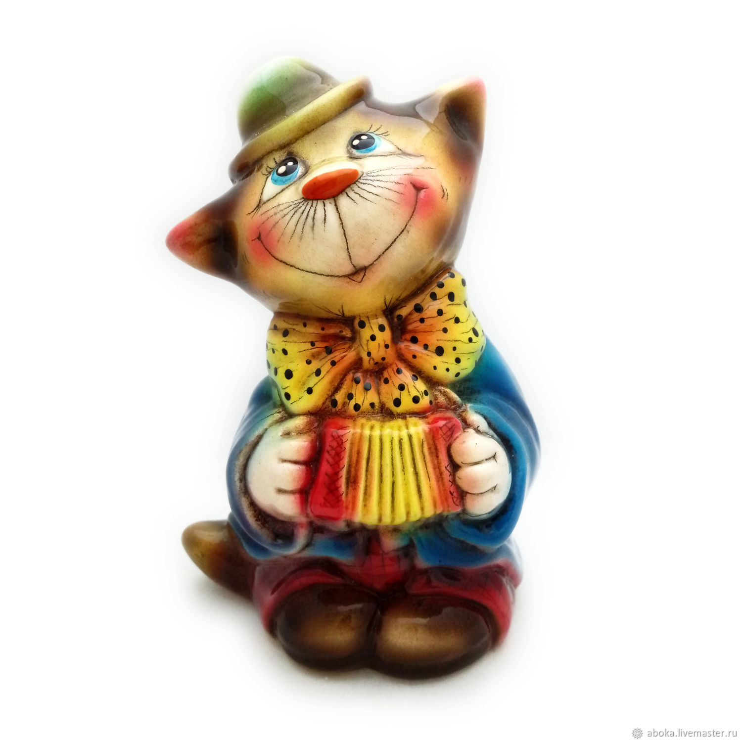 Ceramic figurine 'Artist Cat', Figurines, Balashikha,  Фото №1