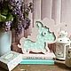 Nightlamp Unicorn light-pink/mint color, Table lamps, Moscow,  Фото №1