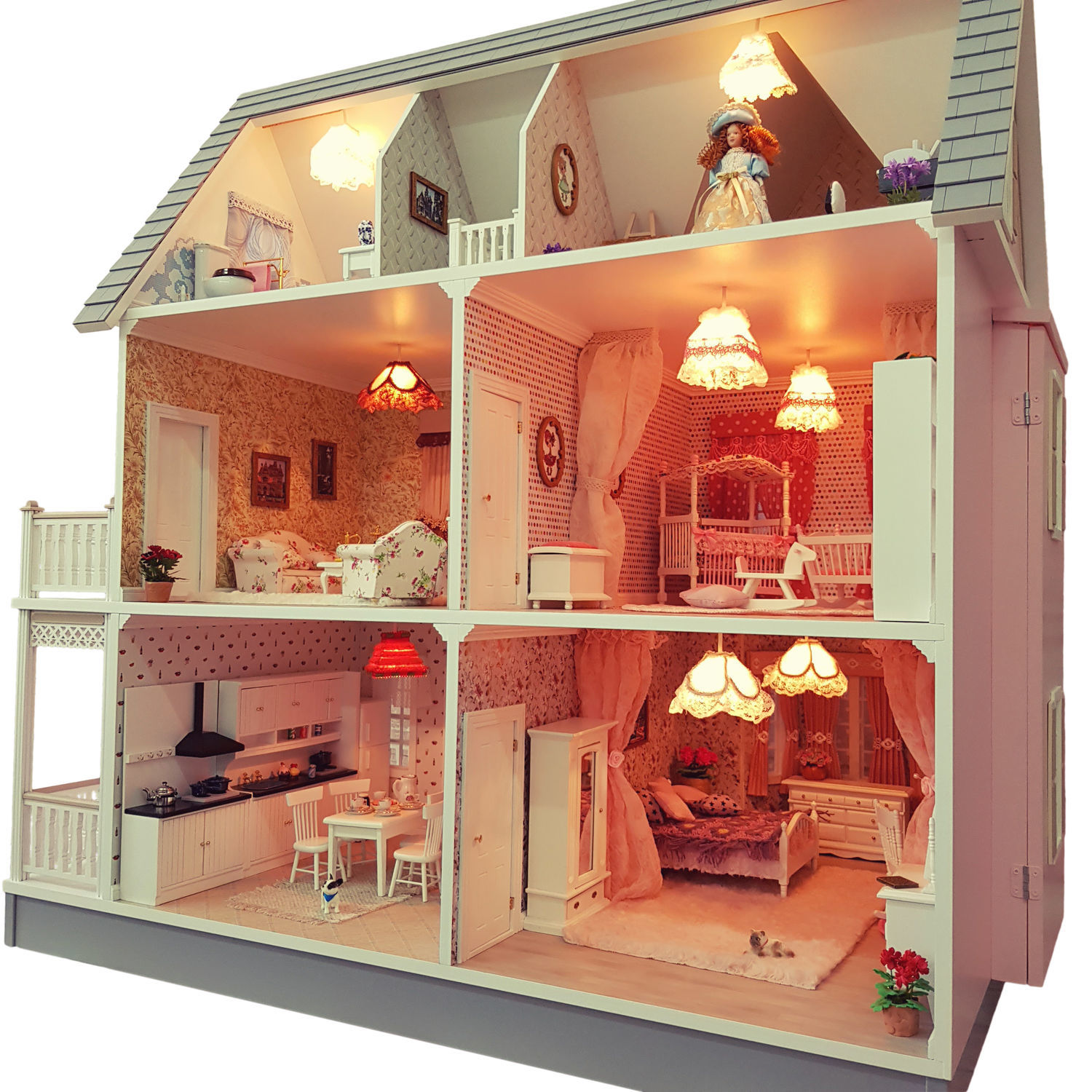 домики для кукол с мебелью фото