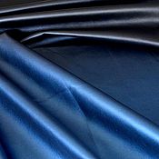 Материалы для творчества handmade. Livemaster - original item Genuine Leather Black-Blue Metallic 0,5mm. Handmade.