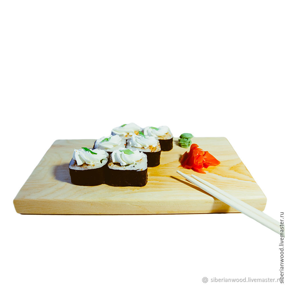 Японская тарелка под СУШИ Сибирский Кедр Сырная тарелка RD3 в интернет .