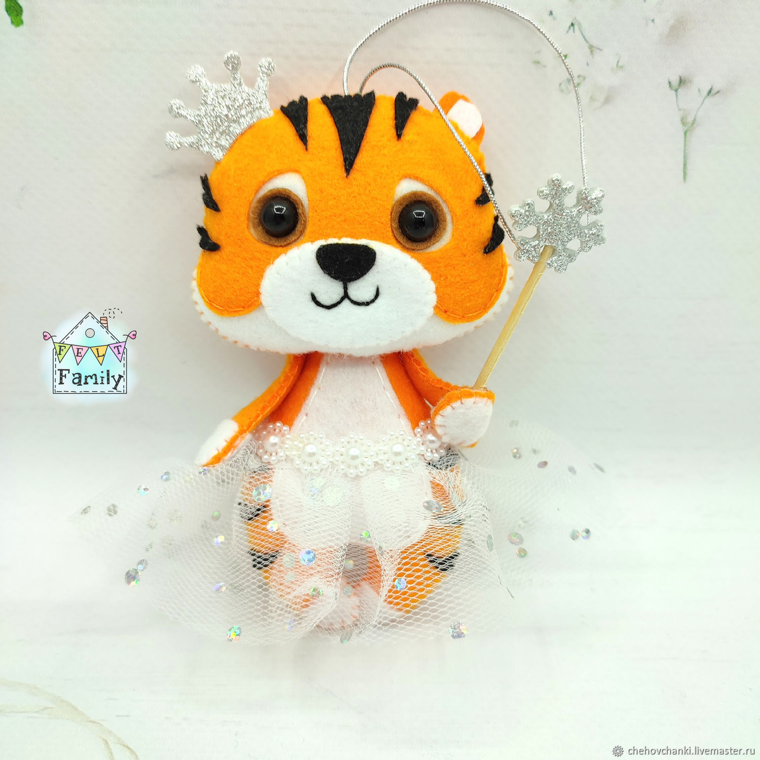 Tigre de fieltro Princesa. Tiger Girl Fairy, Stuffed Toys, Chekhov,  Фото №1