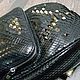 Backpack made of genuine Python leather, in black!. Backpacks. SHOES&BAGS. My Livemaster. Фото №5