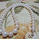 Freshwater Pearl Necklace (white) Class AAA and 925 silver. Necklace. marusjy. My Livemaster. Фото №5