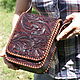 Leather bag men's 'vertical' brown. Men\'s bag. schwanzchen. Online shopping on My Livemaster.  Фото №2