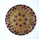 Plate with dot painting ' Gold-fire'. Plates. Elena.nikk.77 (craftswomens). Online shopping on My Livemaster.  Фото №2