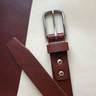 Аксессуары ручной работы. Ярмарка Мастеров - ручная работа Ремень мужской из натуральной итальянской кожи. Handmade.