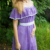 Одежда handmade. Livemaster - original item Knitted openwork oversize dress. Handmade.