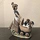 Заказать Винтаж: LLADRO 5364 фарфоровая статуэтка Коляска со щенками. Коллекция Frau Burd. Ярмарка Мастеров. . Статуэтки винтажные Фото №3
