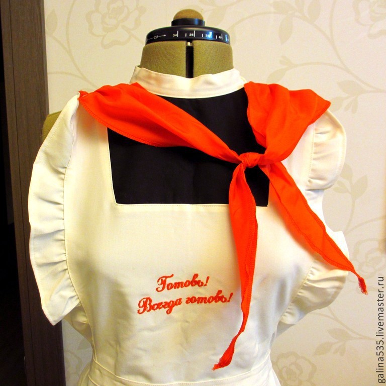 Фартук поварской. Фартук школьный белый – купить в интернет-магазине на ...