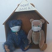 Куклы и игрушки handmade. Livemaster - original item Teddy bears: bear Quarantine and bear self-Isolation. Handmade.