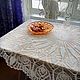 Скатерть круглая хлопок ажурная ,  D113  см. Скатерти. Скатерти, салфетки, коврики, игрушки.. Ярмарка Мастеров.  Фото №4