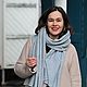 Шарф вязаный зимний Классика голубой. Шарфы. Анна Шункина Вяжу тепло Шарфы Шапки. Ярмарка Мастеров.  Фото №4