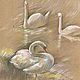  Лебеди на пруду, Картины, Москва,  Фото №1