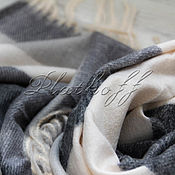 Аксессуары handmade. Livemaster - original item Grey shawl plaid from Italian fabric. Handmade.