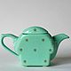 Винтаж:  чайник виде кресло с подушкой. Чайники винтажные. Fancy teapots. Интернет-магазин Ярмарка Мастеров.  Фото №2
