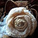 Украшение Брошь Капучино Cappuccino White. Брошь-булавка. Елена (LeVertFelt). Интернет-магазин Ярмарка Мастеров.  Фото №2