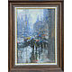 Tverskaya ul. Rain./ 60h40 cm/ oil on canvas/ Alexander Dubovsky, Pictures, Moscow,  Фото №1
