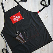 Для дома и интерьера handmade. Livemaster - original item Barber apron, hairdressing apron with custom logo. Handmade.