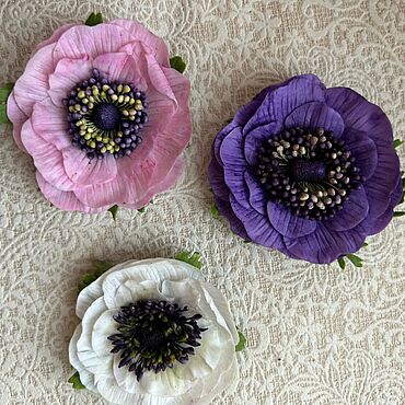 Украшения ручной работы. Ярмарка Мастеров - ручная работа Брошь Анемон. Handmade.