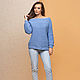 Order Blue sweater women's. SHAPAR - knitting clothes. Livemaster. . Sweaters Фото №3