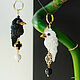 Raven earrings 'Yin and Yang' . Miniature birds. Earrings. Coffeelena. My Livemaster. Фото №5