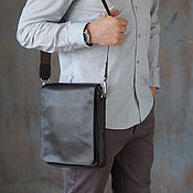 Сумки и аксессуары handmade. Livemaster - original item Men`s Leather Cordinal Tablet Bag (dark brown). Handmade.