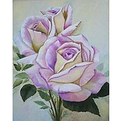 Картины и панно handmade. Livemaster - original item "Delicate roses" oil painting. Handmade.