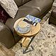 Круглый приставной столик из слэба карагача "TAM-TAM". Столы. Мебель на заказ U.LOFT. Интернет-магазин Ярмарка Мастеров.  Фото №2