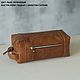 Men's dressing case made of genuine leather (Dark blue). Travel bags. DragonBags - Men's accessories. My Livemaster. Фото №7