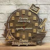 Для дома и интерьера handmade. Livemaster - original item Wooden clock with engraving, wall mounted, any design. Handmade.