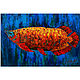 Oil painting goldfish fish painting carp, Pictures, St. Petersburg,  Фото №1