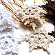 Set of knitted snowflakes for decorating sweets or cake 2 pieces 6,5 cm. Christmas decorations. BarminaStudio (Marina)/Crochet (barmar). Online shopping on My Livemaster.  Фото №2