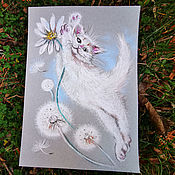 Картины и панно handmade. Livemaster - original item Spring fluff. Pastel paintings on paper. Handmade.