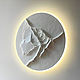 Plaster panels on the wall. White round panel with backlight, Panels, Astrakhan,  Фото №1