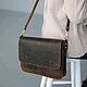 Brown leather women's bag, messenger bag, Messenger Bag, Moscow,  Фото №1