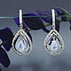 Серьги Лунный камень. Серьги классические. GAMMA jewelry. Ярмарка Мастеров.  Фото №4