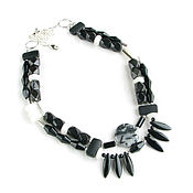 Украшения handmade. Livemaster - original item Black necklace, moonstone necklace, evening onyx necklace. Handmade.