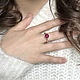 Золотое кольцо с натуральным пурпурным Турмалином Рубелит золото. Кольцо помолвочное. Shukra Натуральные драгоценные камни. Ярмарка Мастеров.  Фото №5