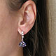 Order Purple earrings with cubic zirconia, English lock earrings. Irina Moro. Livemaster. . Earrings Фото №3