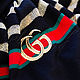 Black Italian knitted scarf made of Gucci fabric. Wraps. Platkoffcom. My Livemaster. Фото №6