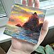  ' Sunset on the sea' miniature in oil. Pictures. flamemilady. Online shopping on My Livemaster.  Фото №2