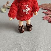 Куклы и игрушки handmade. Livemaster - original item Shoes for doll ob6 brown 14mm x 9mm. Handmade.