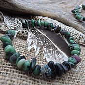 Браслет из цоизита "Морфей" (Осколки), Браслет из бусин, Тамбов,  Фото №1
